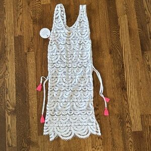 NWT PQ Girl’s White Water Lily - Little Joy Lace Coverup Size Small